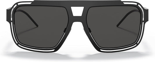 Dolce & Gabbana Sunglasses DG2270 3276/87 57mm Matte Black Grey / Grey Lens
