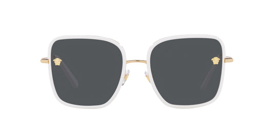 Versace Sunglasses VE2247D 147187 57mm White / Dark Grey Lens