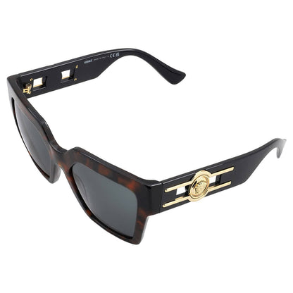 Versace Butterfly VE4458 542987 Sunglasses 54mm Havana / Dark Grey Lens