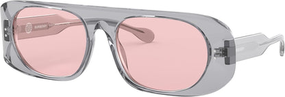 Burberry BE4322 38825 Sunglasses 61mm Transparent Grey / Pink Solid Lens