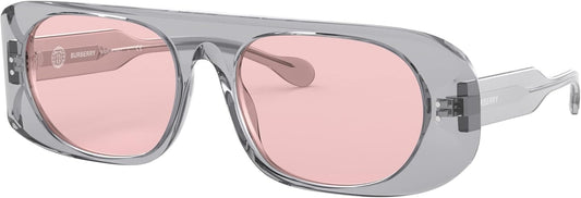 Burberry BE4322 38825 Sunglasses 61mm Transparent Grey / Pink Solid Lens