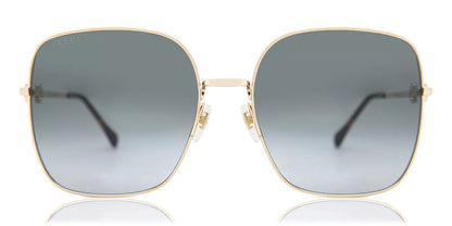 Gucci GG0879S 001 Sunglasses 61mm Gold / Grey Gradient Lens