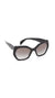 Prada SPR 16RS 1AB-0A7 Square Sunglasses Black/Grey Gradient Lens