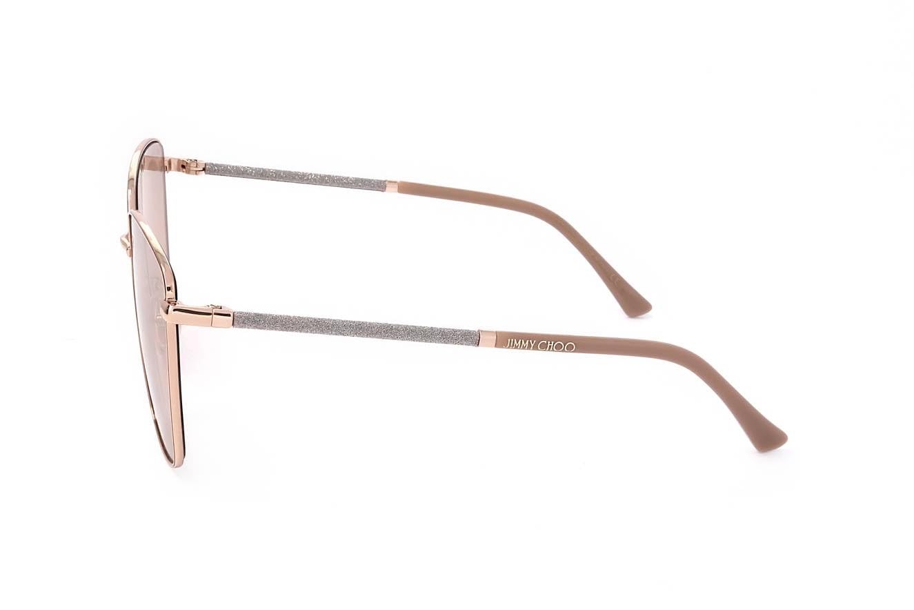 Jimmy Choo Sunglasses JC LAVI-S BKU2S 60mm Gold Nude / Pink Flash Silver Lens