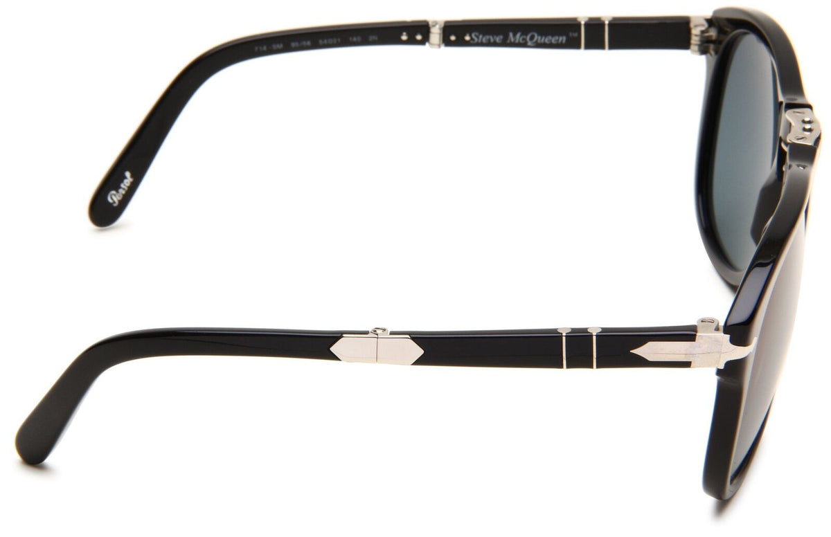 Persol Steve McQueen Sunglasses PO714SM 95/56 52mm Black / Blue Lens