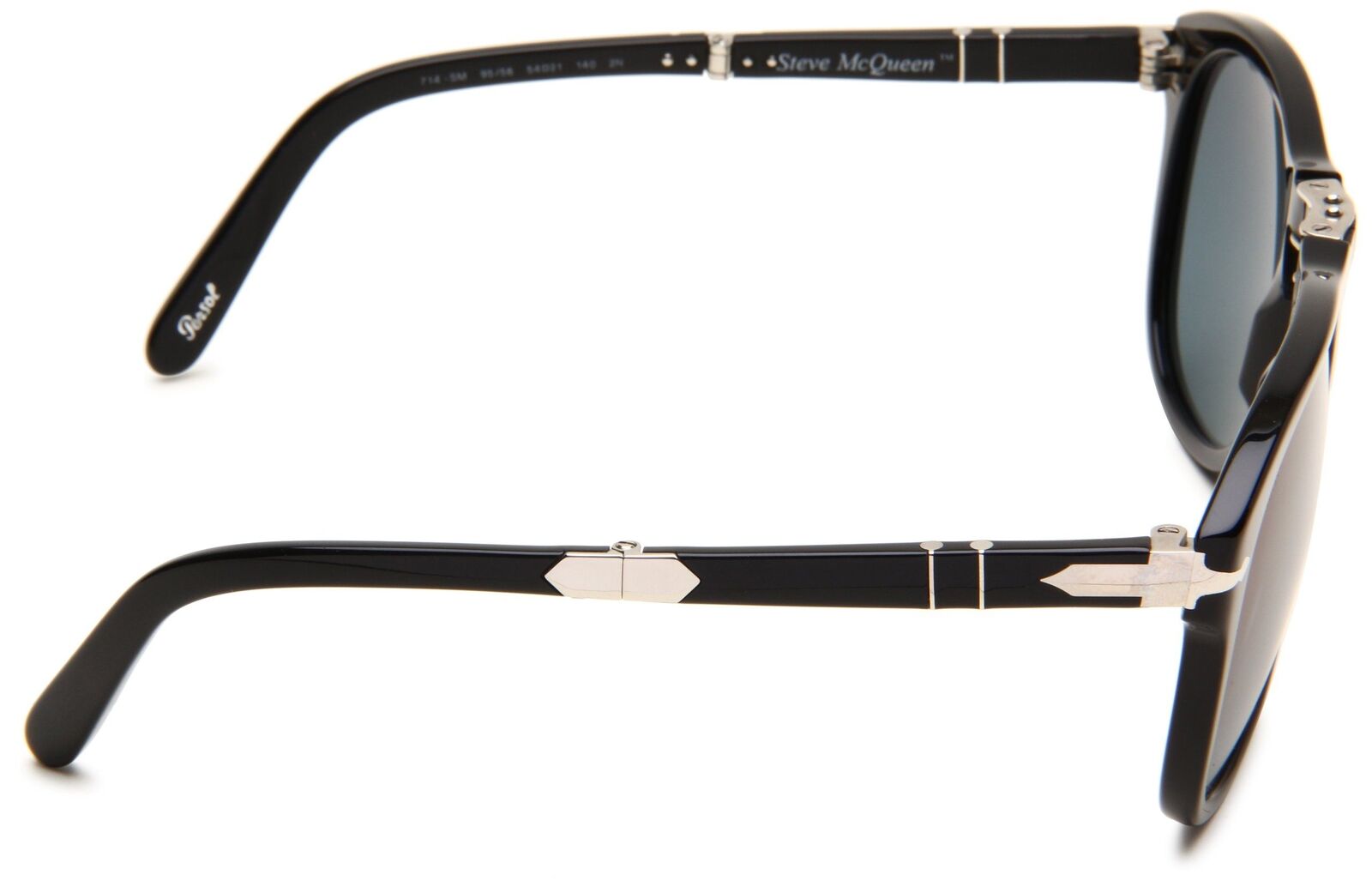 Persol Steve McQueen Sunglasses PO714SM 95/56 52mm Black / Blue Lens