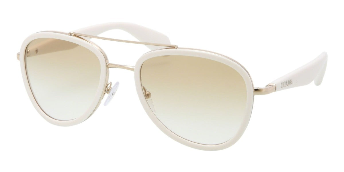 Prada Sunglasses PR51PS ZVN9S1 56mm White / Light Brown Gradient Lens