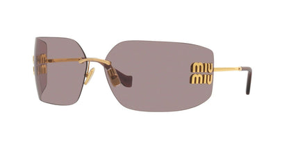 Miu Miu Sunglasses MU54YS 5AK06I 80mm Gold / Light Purple Brown Lens