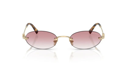 Miu Miu MUA54S ZVN70O Sunglasses 51mm Pale Gold / Light Pink Gradient Lens