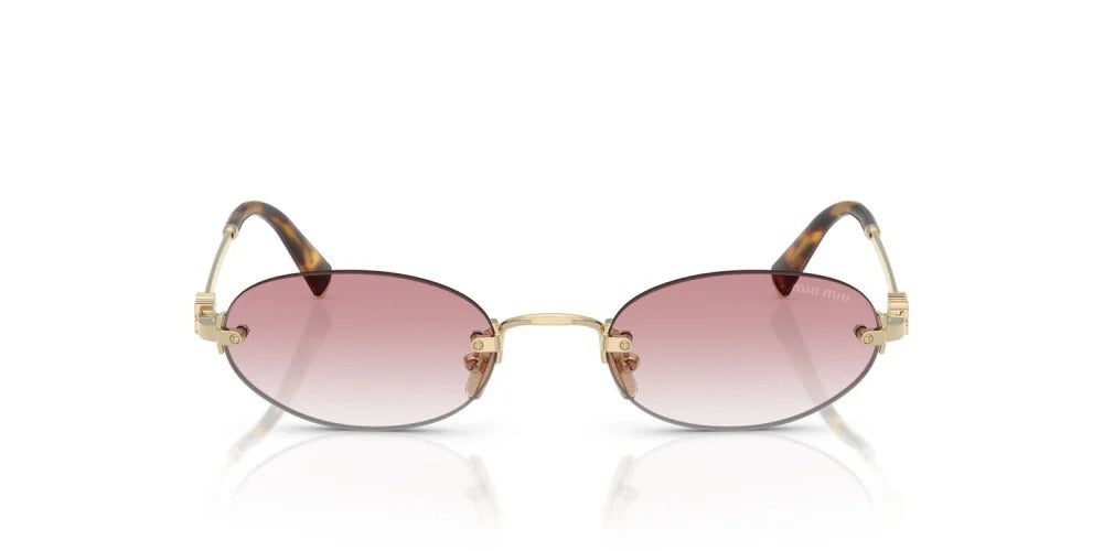 Miu Miu MUA54S ZVN70O Sunglasses 51mm Pale Gold / Light Pink Gradient Lens