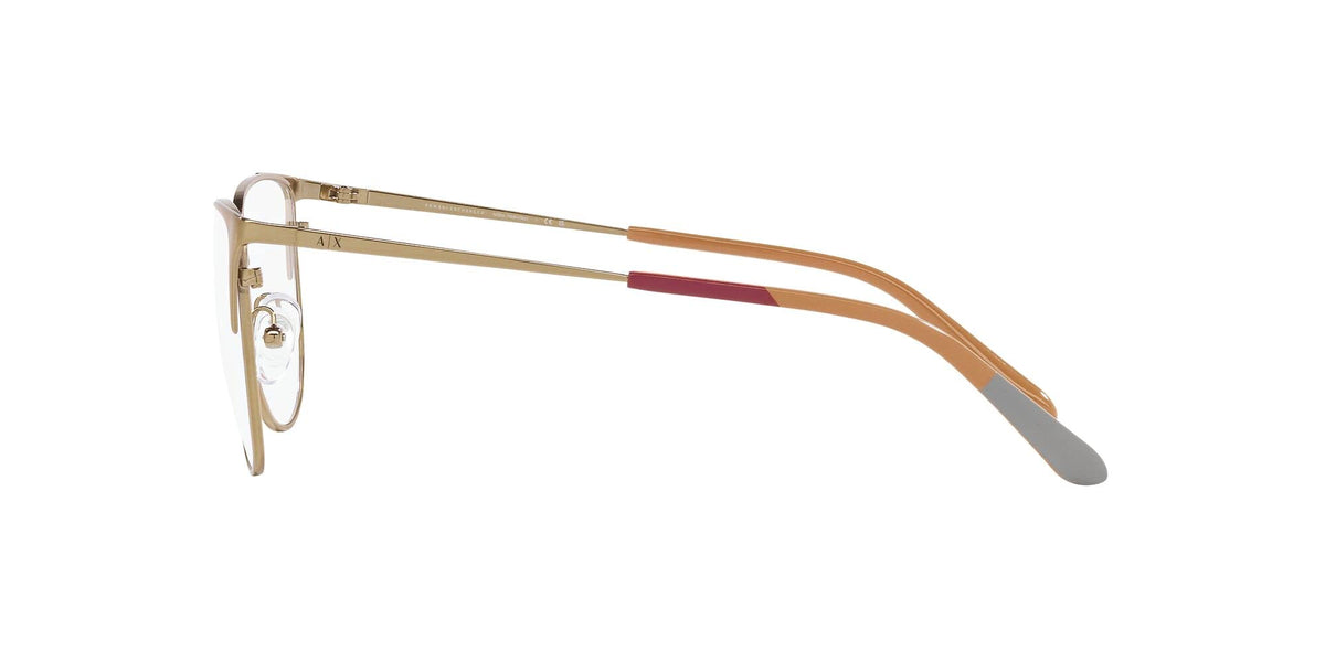 Armani Exchange Eyeglasses AX1058 6110 54mm Shiny Pale Gold / Demo Lens