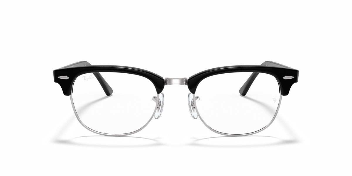 Ray-Ban RX 5154 2000 Clubmaster Eyeglasses 49mm Black/ Clear Demo Lens