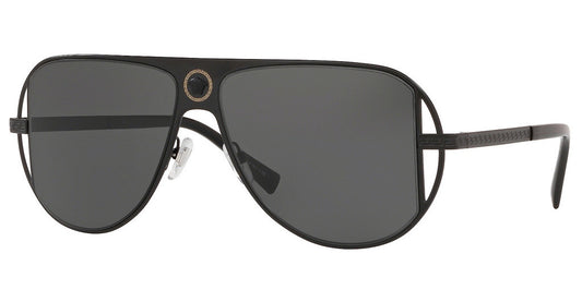 Versace Pilot Sunglasses VE2212 100987 57mm Matte Black / Grey Lens