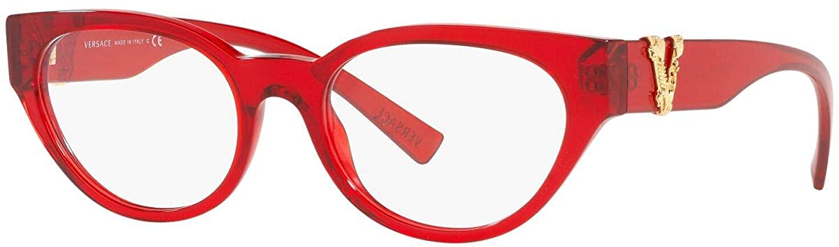 Versace Eyeglasses VE3282 5280 53mm Transparent Red / Demo Lens