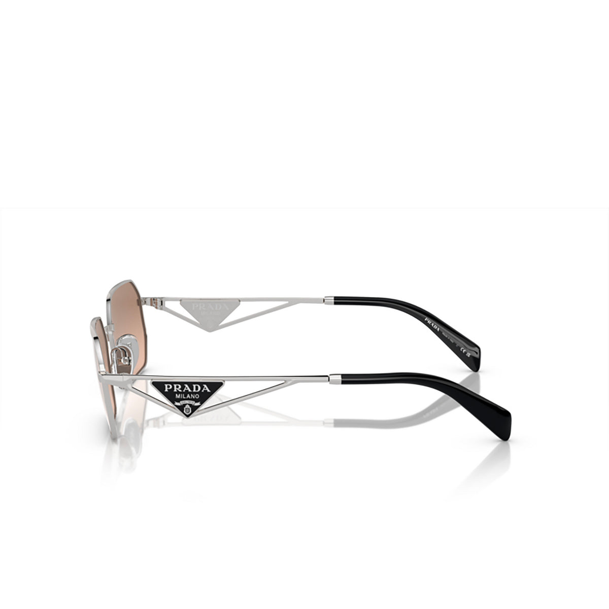 Prada Sunglasses PRA51S 1BC8J1 58mm Silver / Brown Mirror Silver Gradient Lens