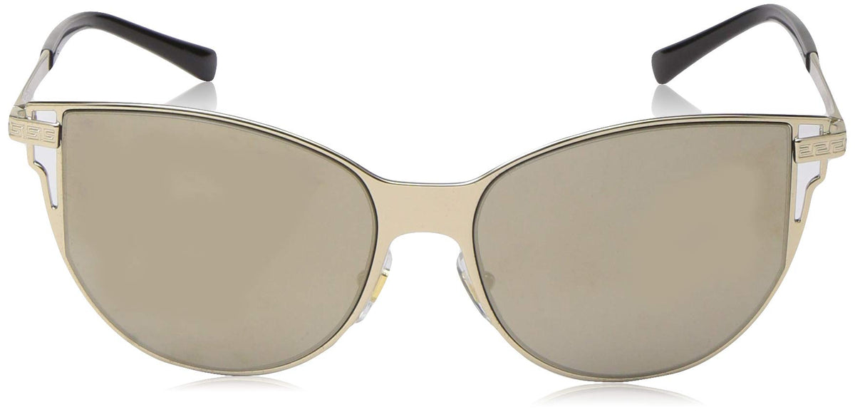 Versace Sunglasses VE2211 1252/5A 56mm Pale Gold / Light Brown Mirror Dark Gold