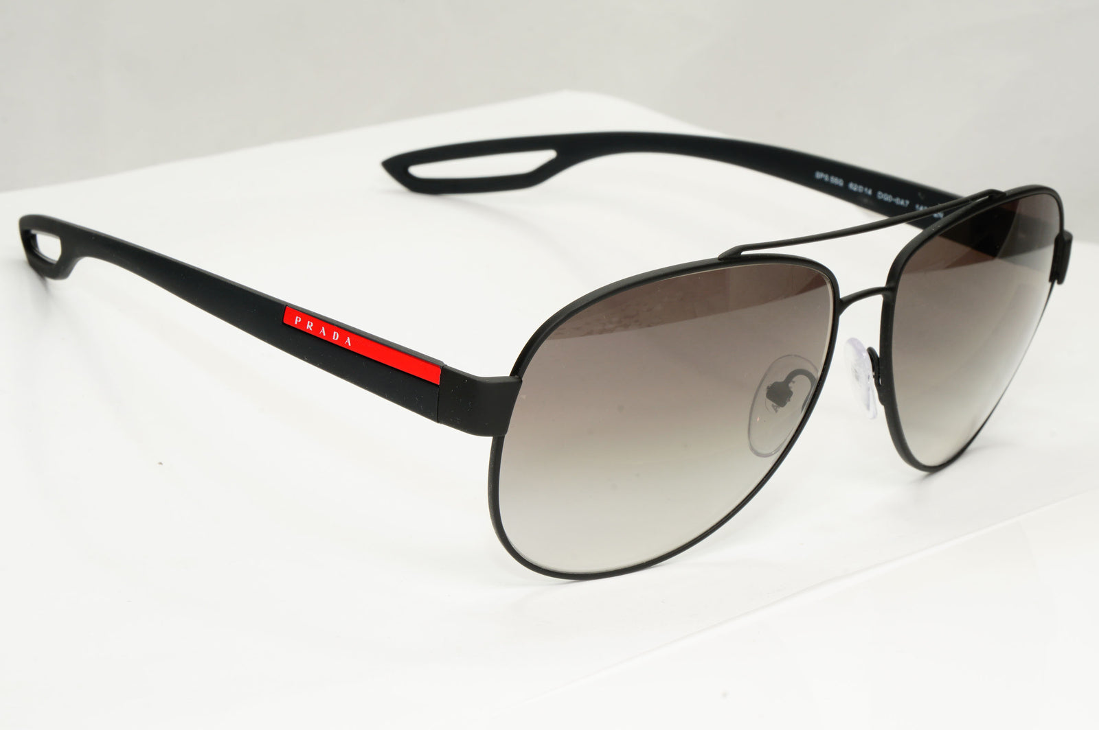 Prada Sport Sunglasses PS55QS DG00A7 mm Matte Black / Light Grey Gradient Lens