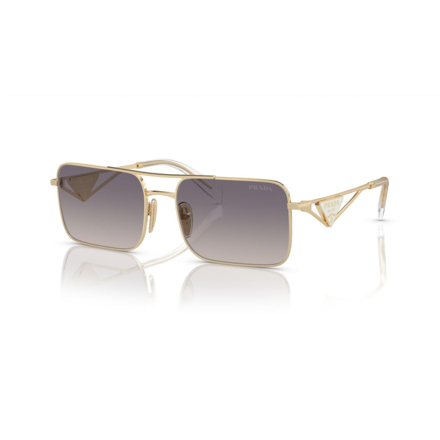 Prada sunglasses PRA52S ZVN30C 56mm Pale Gold / Grad Blue Mirror Silver Lens