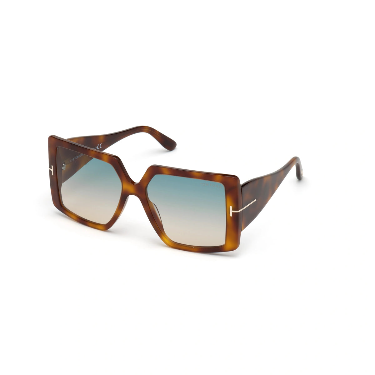 Tom Ford QUINN Sunglasses FT0790S 53P 57mm Havana / Green Lens