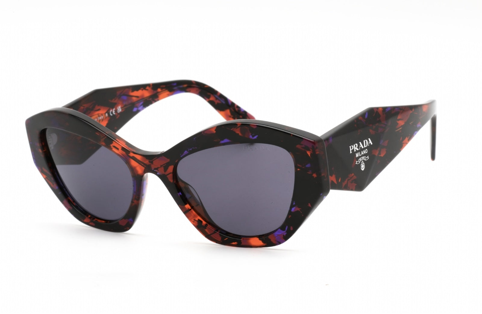 Prada Sunglasses PR07YS 06V6O2 53mm Abstract Orange / Violet Lens