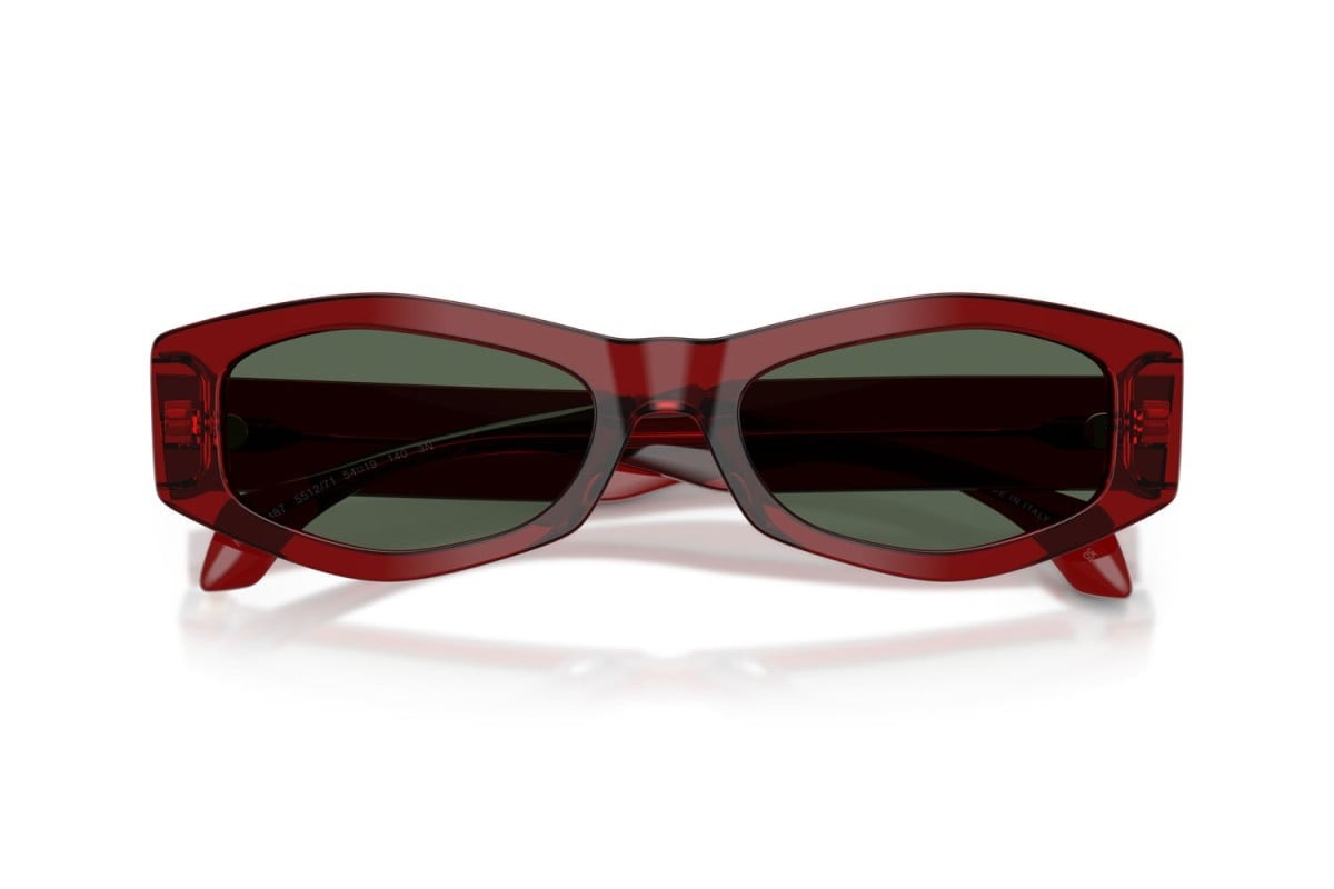 Versace Sunglasses VE4487 551271 54mm Transparent Bordeaux / Dark Green Lens