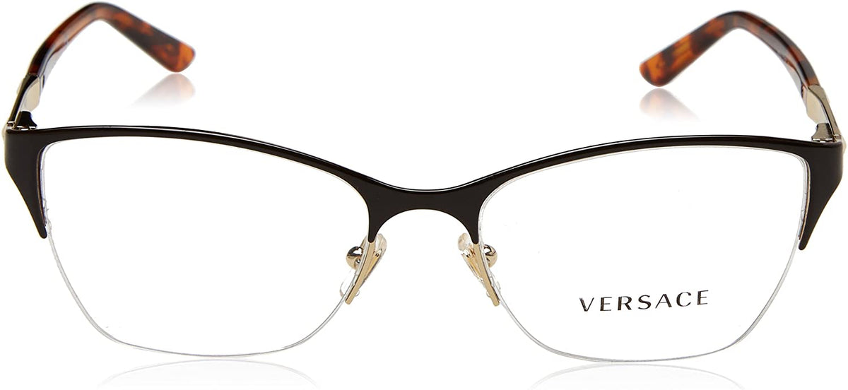 Versace Eyeglasses VE1218 1344 53mm Brown Pale Gold / Demo Lens