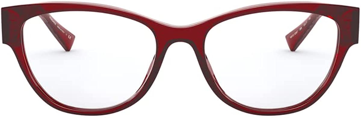 Versace Eyeglasses VE3287 388 53mm Trasparent Red / Demo Lens