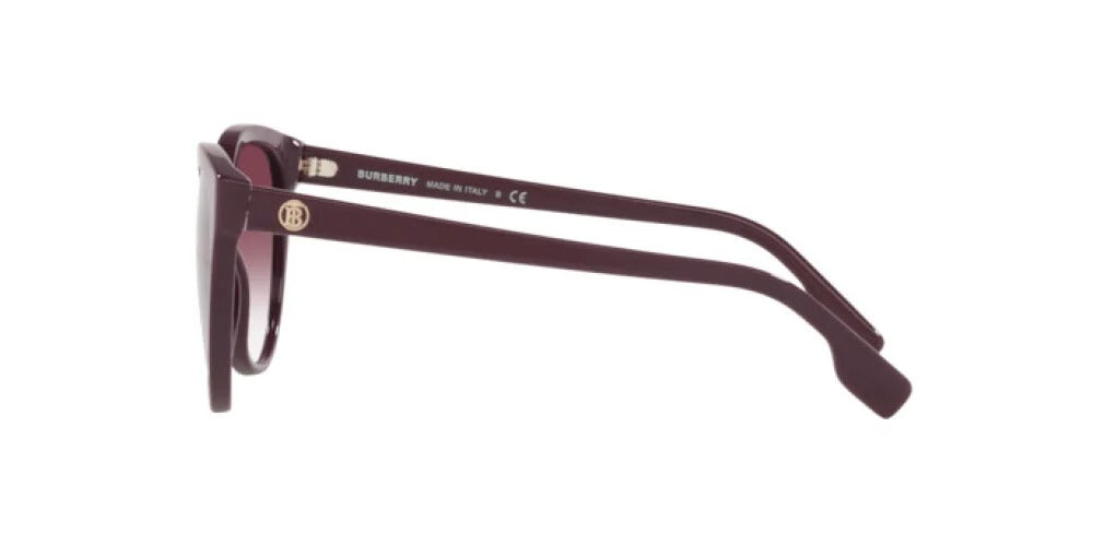 Burberry Betty BE4365 39798H Sunglasses 55mm Bordeaux / Violet Gradient Lens