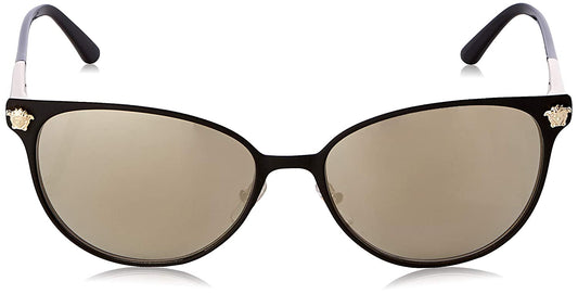 Versace VE2168 1366/5A Sunglasses Black-Pale Gold / Gold Mirror