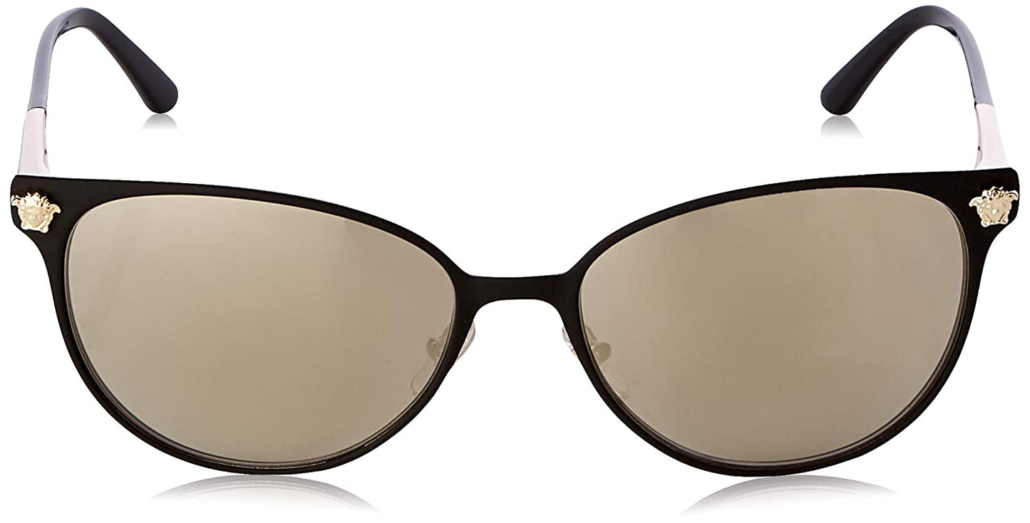 Versace VE2168 1366/5A Sunglasses Black-Pale Gold / Gold Mirror