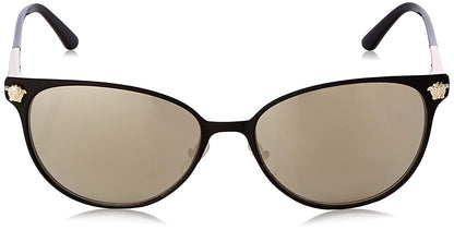 Versace VE2168 1366/5A Sunglasses Black-Pale Gold / Gold Mirror