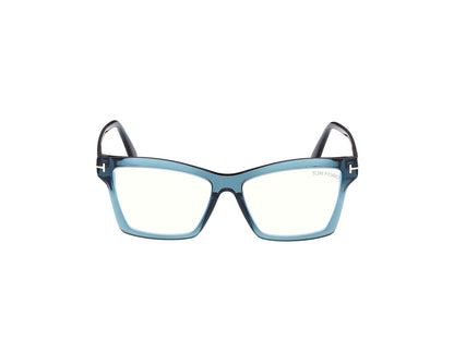 Tom Ford Eyeglasses FT5964-B 092 54mm Transparent Green / Blue Filter Lens