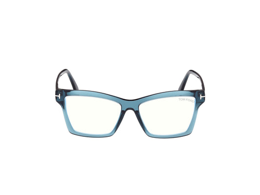 Tom Ford Eyeglasses FT5964-B 092 54mm Transparent Green / Blue Filter Lens