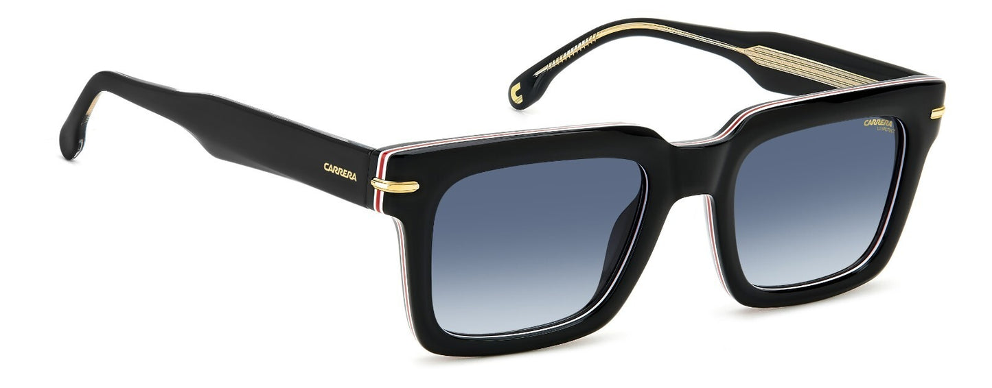 Carrera 316/S M4P/08 Sunglasses 52mm Stripes Black / Dark Blue Gradient Lens