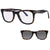 Tom Ford Eyeglasses W/Clip On FT5970-B 052 50mm Havana / Blue Light & Green Lens
