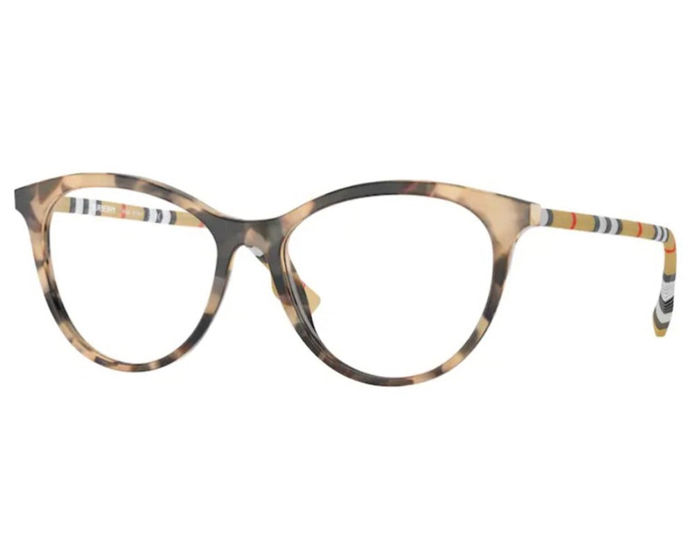 Burberry BE2325 3887 Eyeglasses 53mm Spotted Horn / Clear Demo Lens