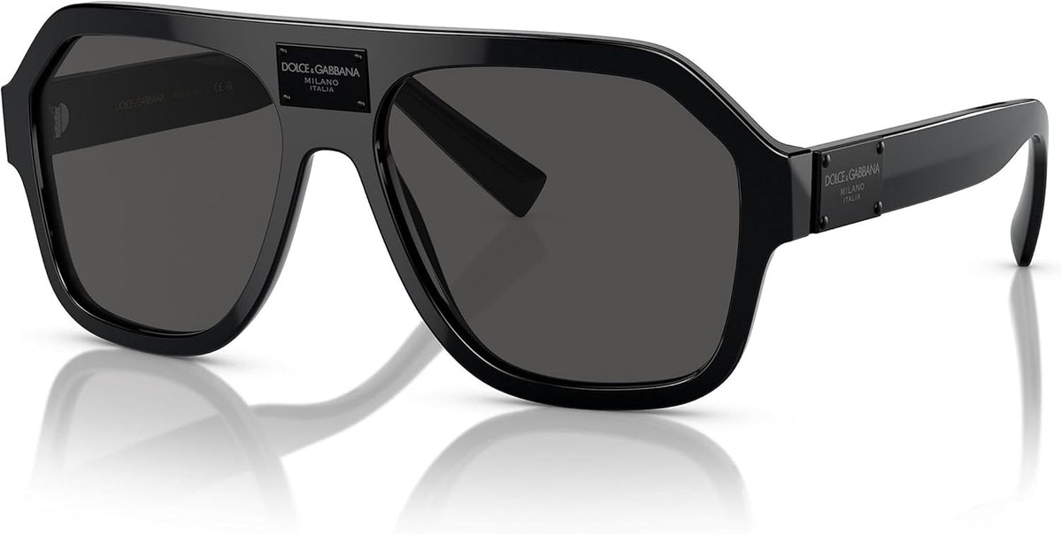 Dolce & Gabbana Sunglasses DG4433 50187 58mm Black / Dark Grey Lens