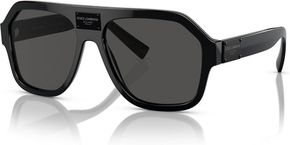 Dolce & Gabbana Sunglasses DG4433 50187 58mm Black / Dark Grey Lens
