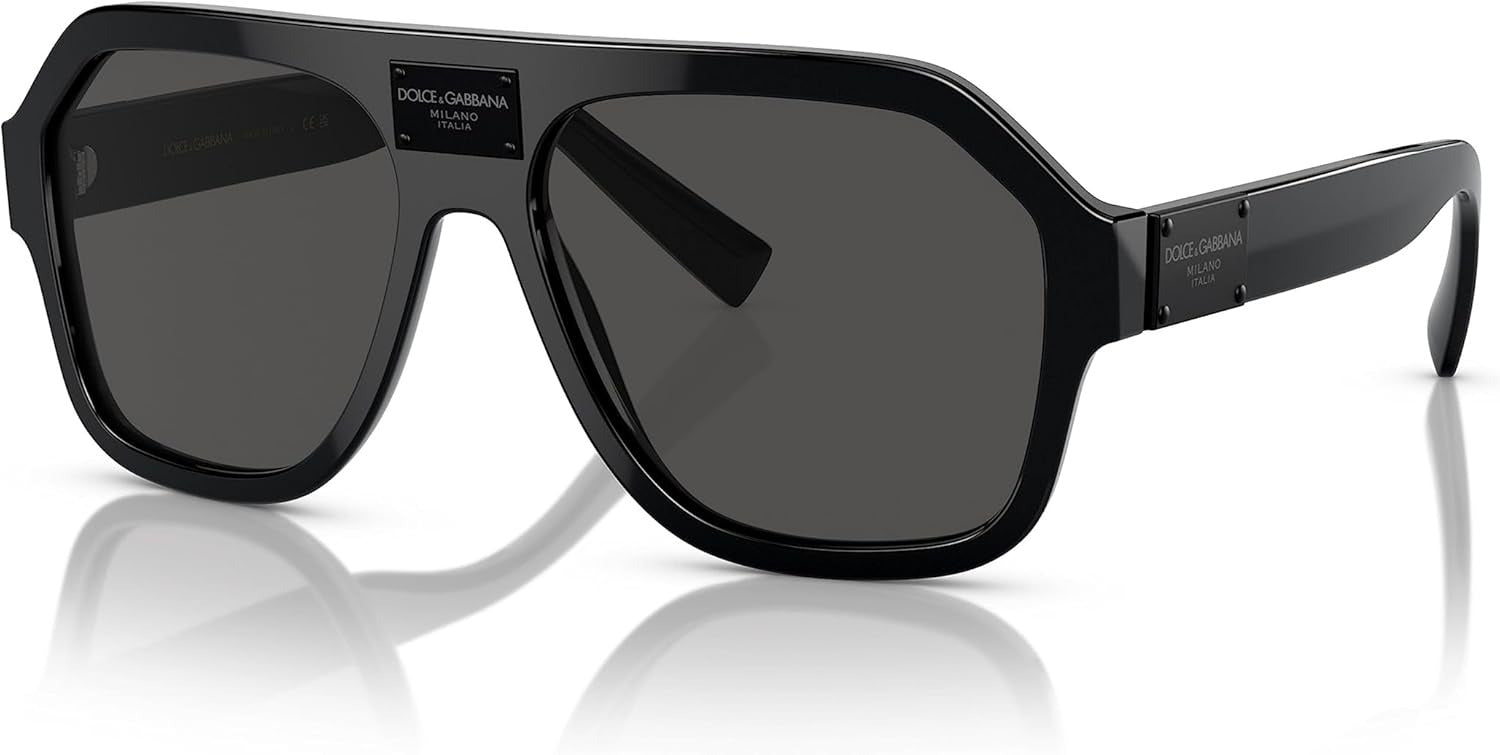 Dolce & Gabbana Sunglasses DG4433 50187 58mm Black / Dark Grey Lens