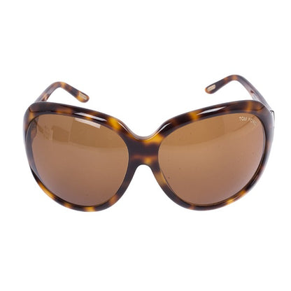 Tom Ford Sabine Sunglasses TF65 T32 66mm Tortoise / Dark Brown Lens (VINTAGE)