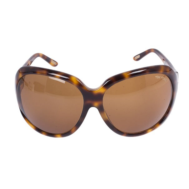 Tom Ford Sabine Sunglasses TF65 T32 66mm Tortoise / Dark Brown Lens (VINTAGE)