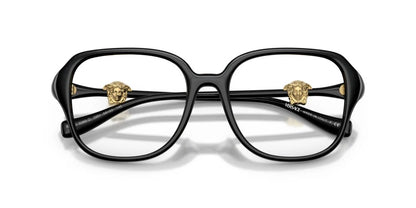 Versace VE3386D GB1 Eyeglasses 55mm Black / Clear Demo Lens