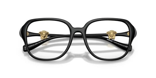 Versace VE3386D GB1 Eyeglasses 55mm Black / Clear Demo Lens