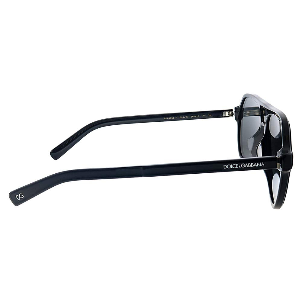 Dolce & Gabbana Sunglasses DG4355F 501/87 56mm Black / Dark Grey Lens