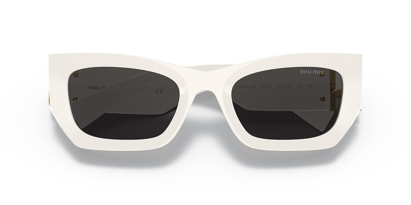 Miu Miu Sunglasses MU09WS 1425S0 53mm White / Dark Grey Lens