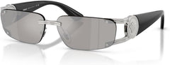 Versace VE2291 10016G Sunglasses 59mm Black / Light Grey Silver Mirror Lens