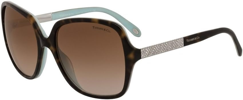 Tiffany &amp; Co VINTAGE Sunglasses TF4072B 8134/3B 57mm Havana/Brown Gradient Lens