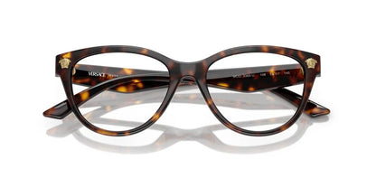 Versace VE3365U 108 Eyeglasses 52mm Havana / Clear Demo Lens