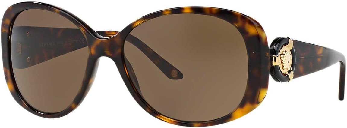 Versace VE4221 108/73 Sunglasses 58mm Havana / Brown Solid Lens