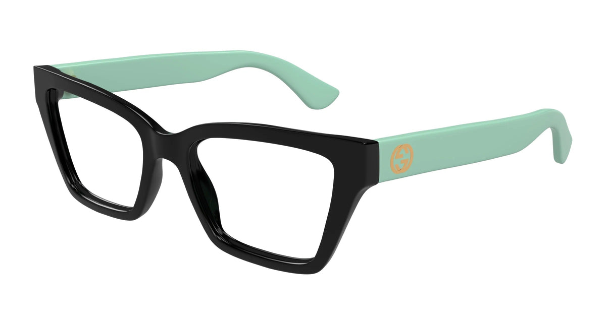 Gucci Eyeglasses GG1715O 004 53mm Black Green / Demo Lens
